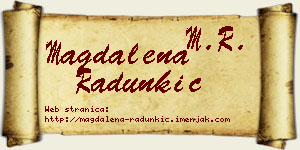 Magdalena Radunkić vizit kartica